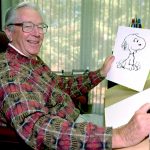 Charles-Schulz-Snoopy-drawing-Peanuts-1995