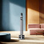 Bespoke AI Jet Lite in a living room (Pebble Gray)